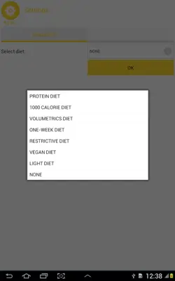 Diet android App screenshot 0